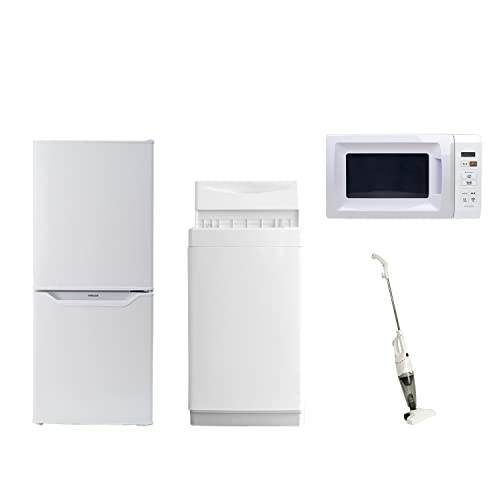 [山善] 【新生活応援セット】 家電セット 一人暮らし 新生活家電 4点セット (6kg洗濯機 106L冷蔵庫 電子レンジ スティッククリーナー)